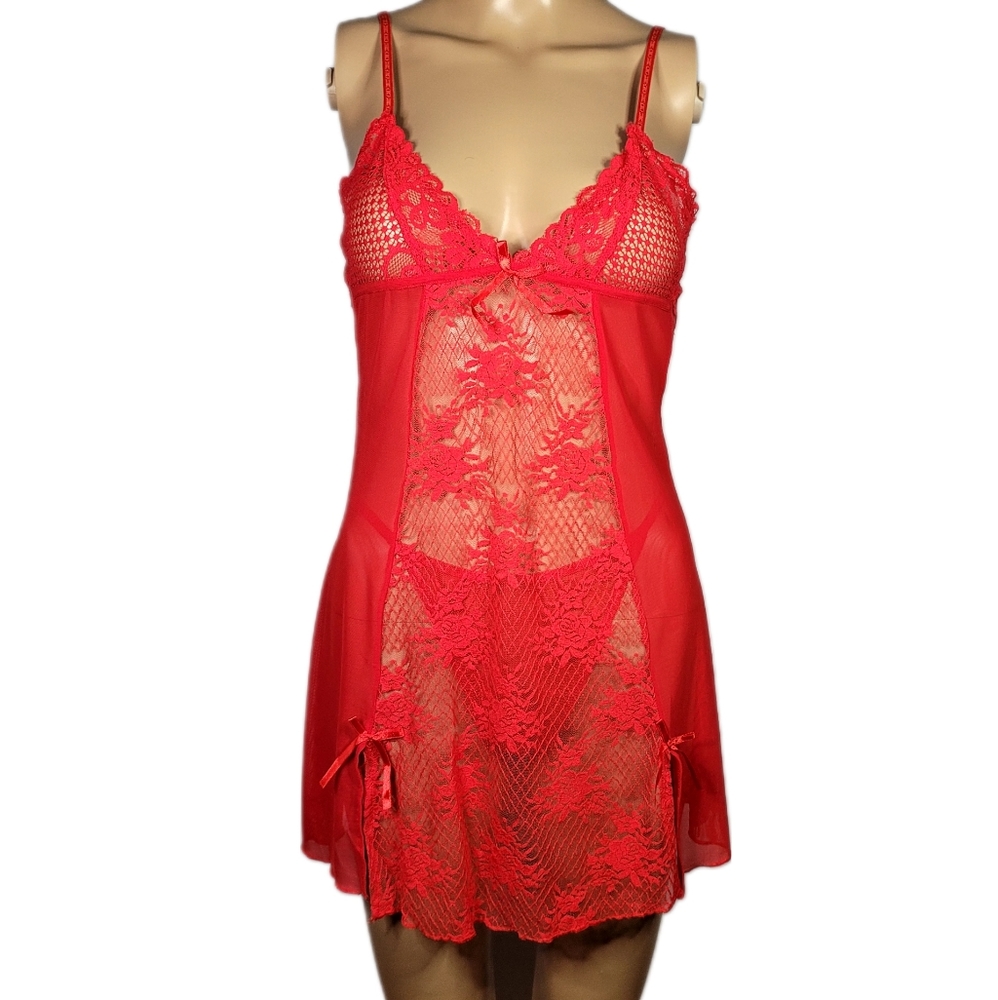 Babydoll lingerie sexy women size M Color Red, Buy 2, get the third one free
